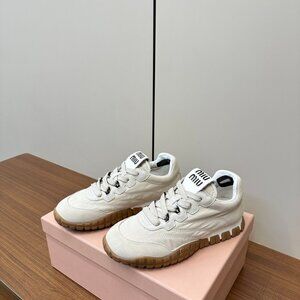 Miu Miu Tyre technical fabric and suede sneakers